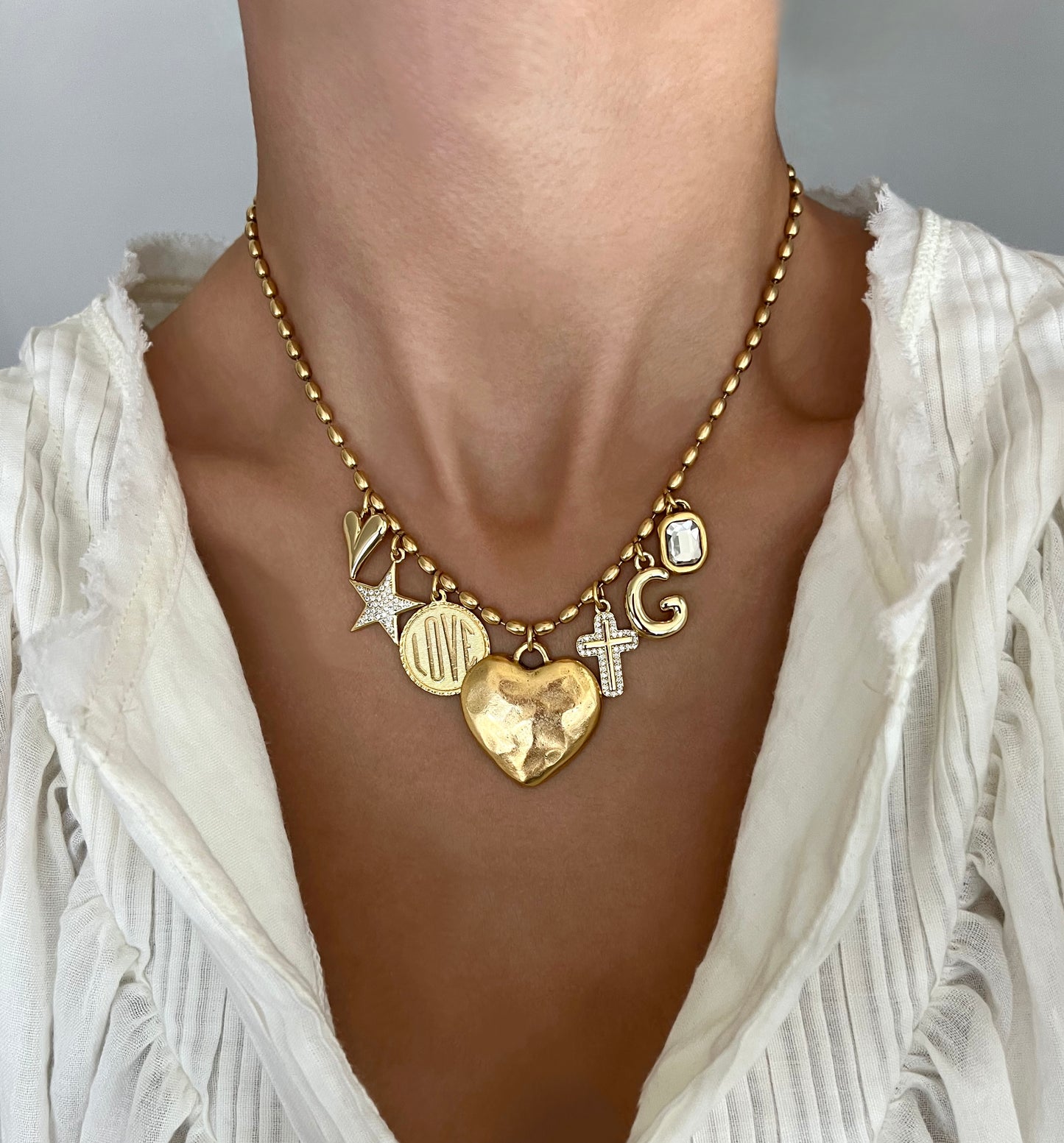 CUSTOM Antiqued Charm Necklace!