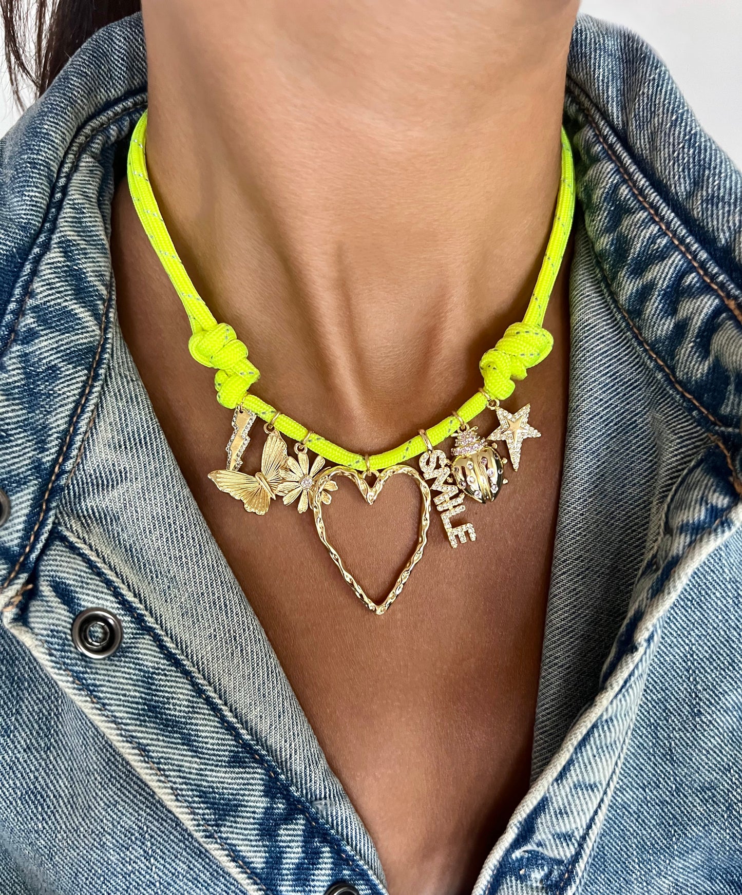HAMMERED HEART + NEON YELLOW!