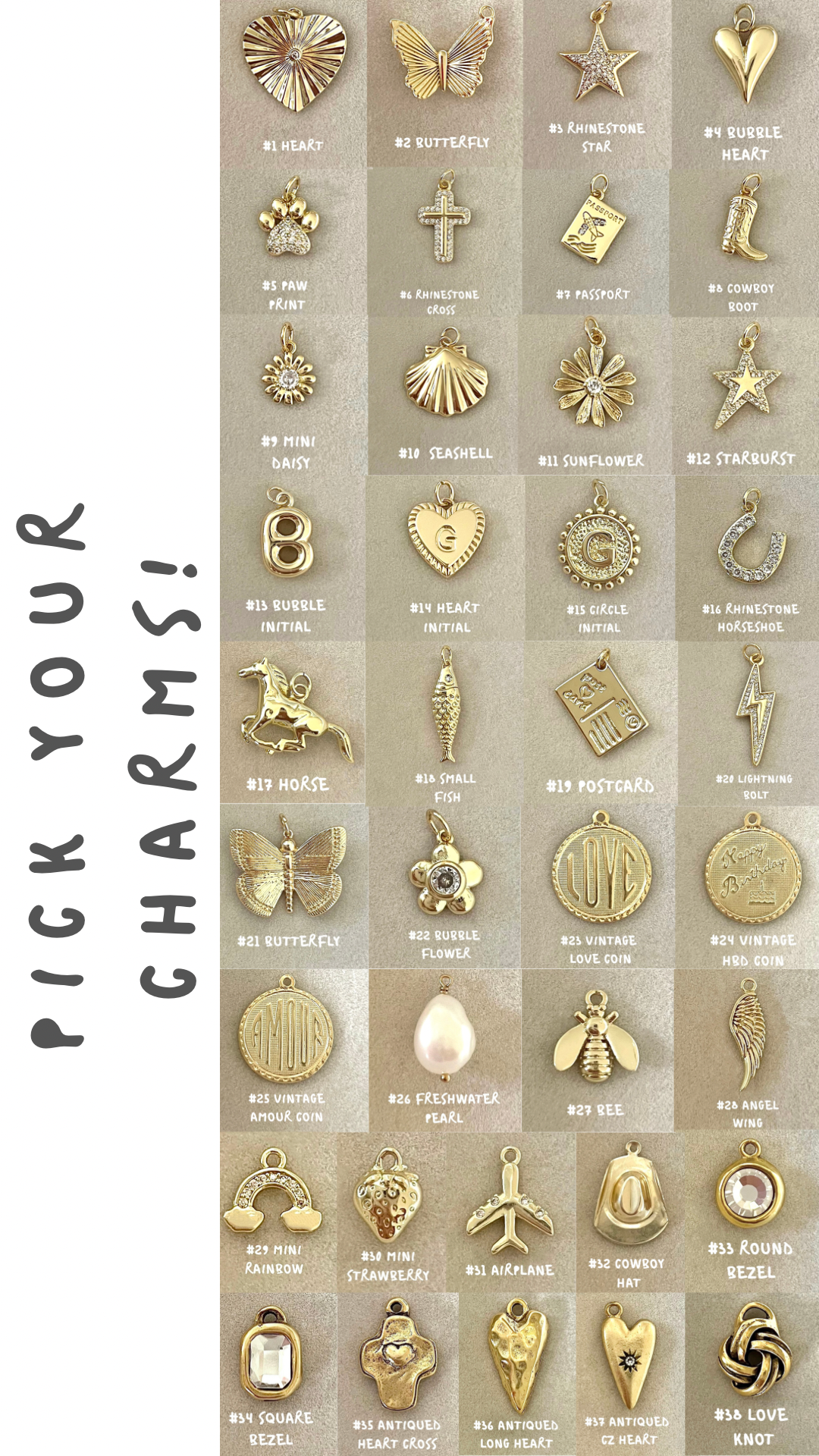 CUSTOM - ANTIQUED CHARM NECKLACE