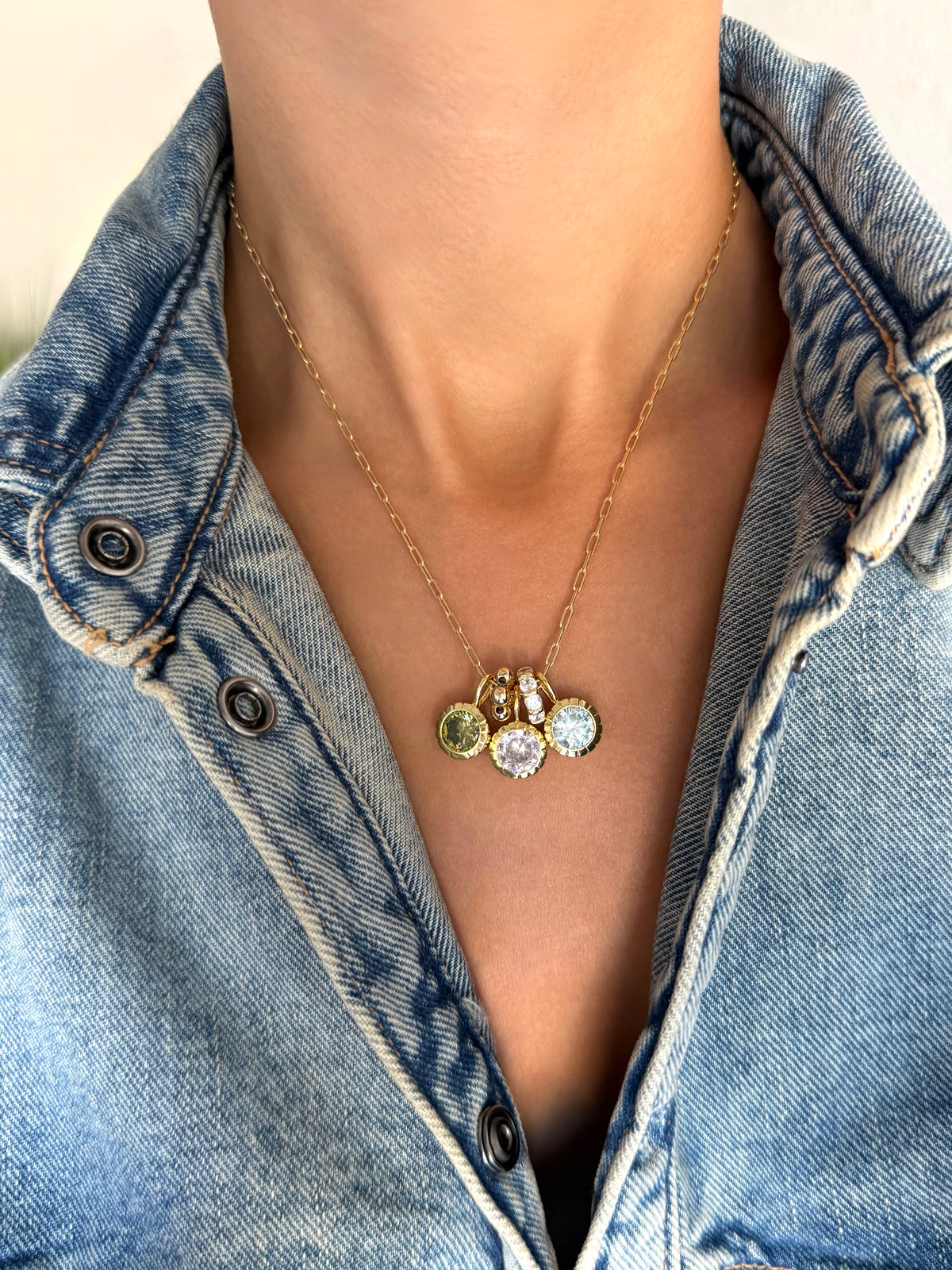 THE BIRTHSTONE CHARM NECKLACE