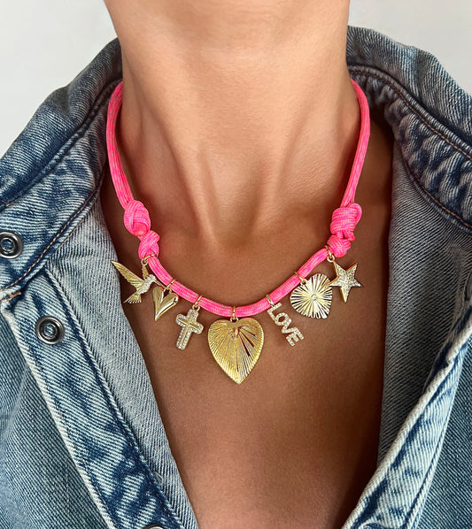 Big heart + neon pink