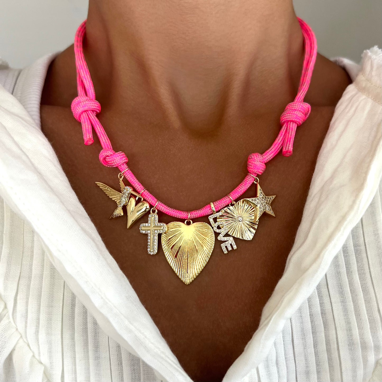 Big heart + neon pink