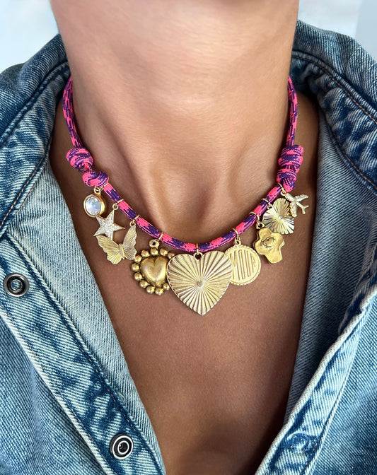 SUNBURST HEART + INDIGO&PINK!