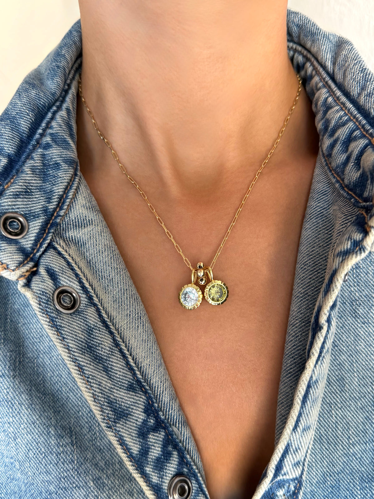 THE BIRTHSTONE CHARM NECKLACE