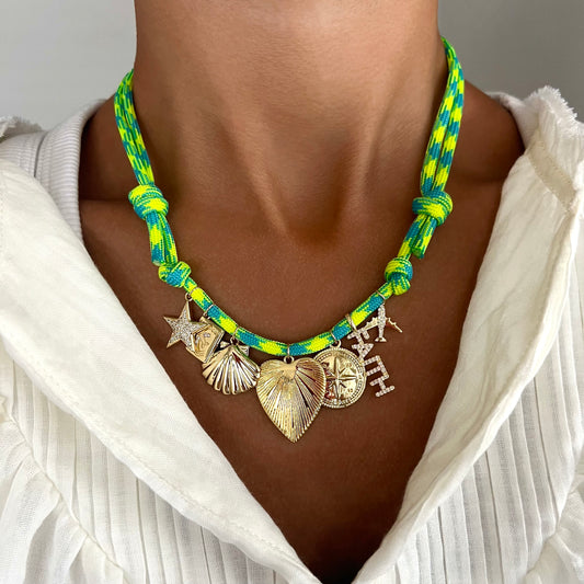 Big heart + yellow/blue/green