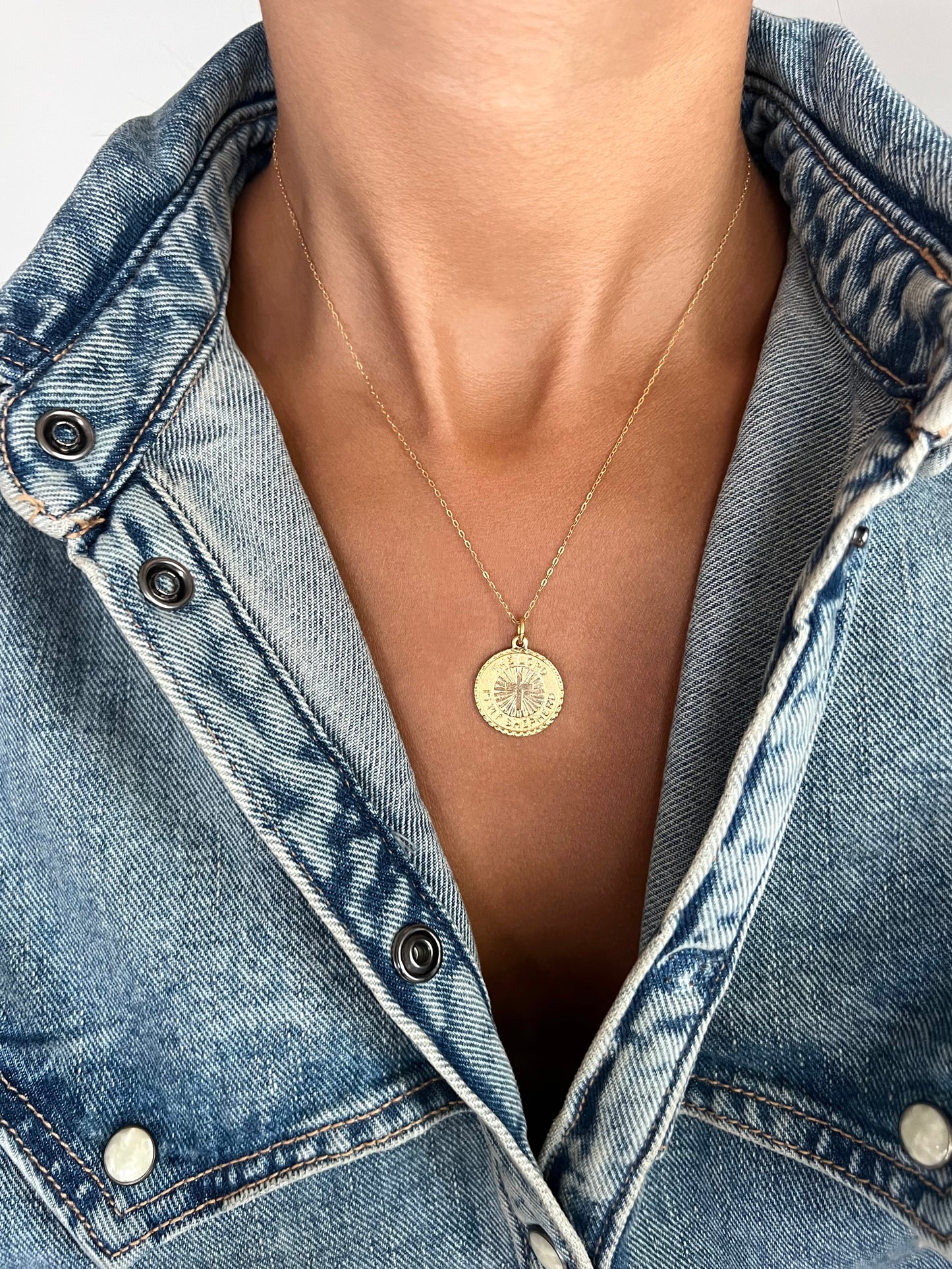 THE LORD IS MY SHEPHERD coin necklace