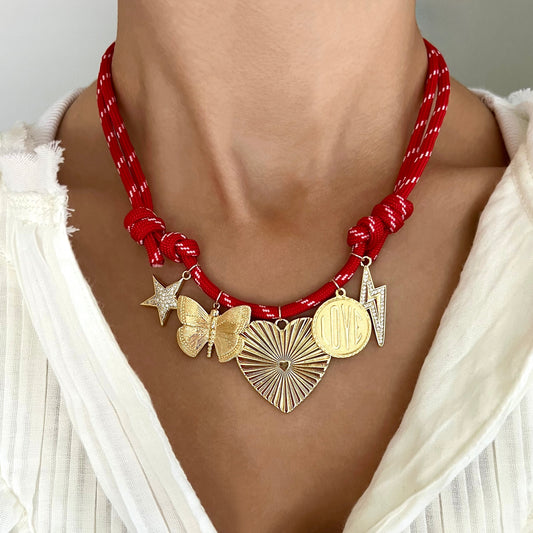 Sunburst Heart + Red