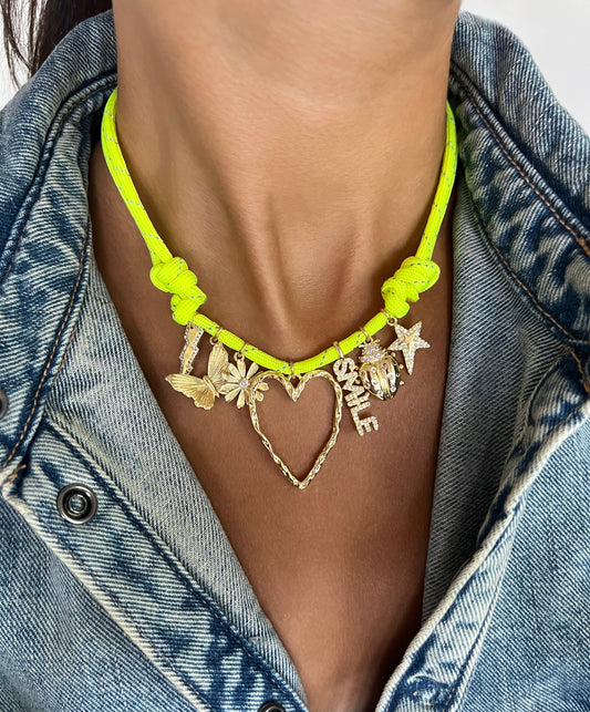 HAMMERED HEART + NEON YELLOW!